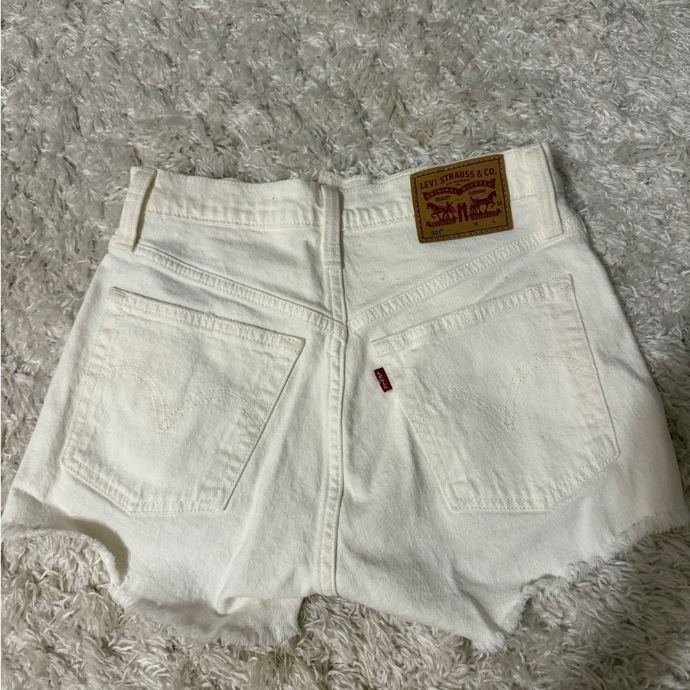 Levi's Women's Cream Jean Shorts